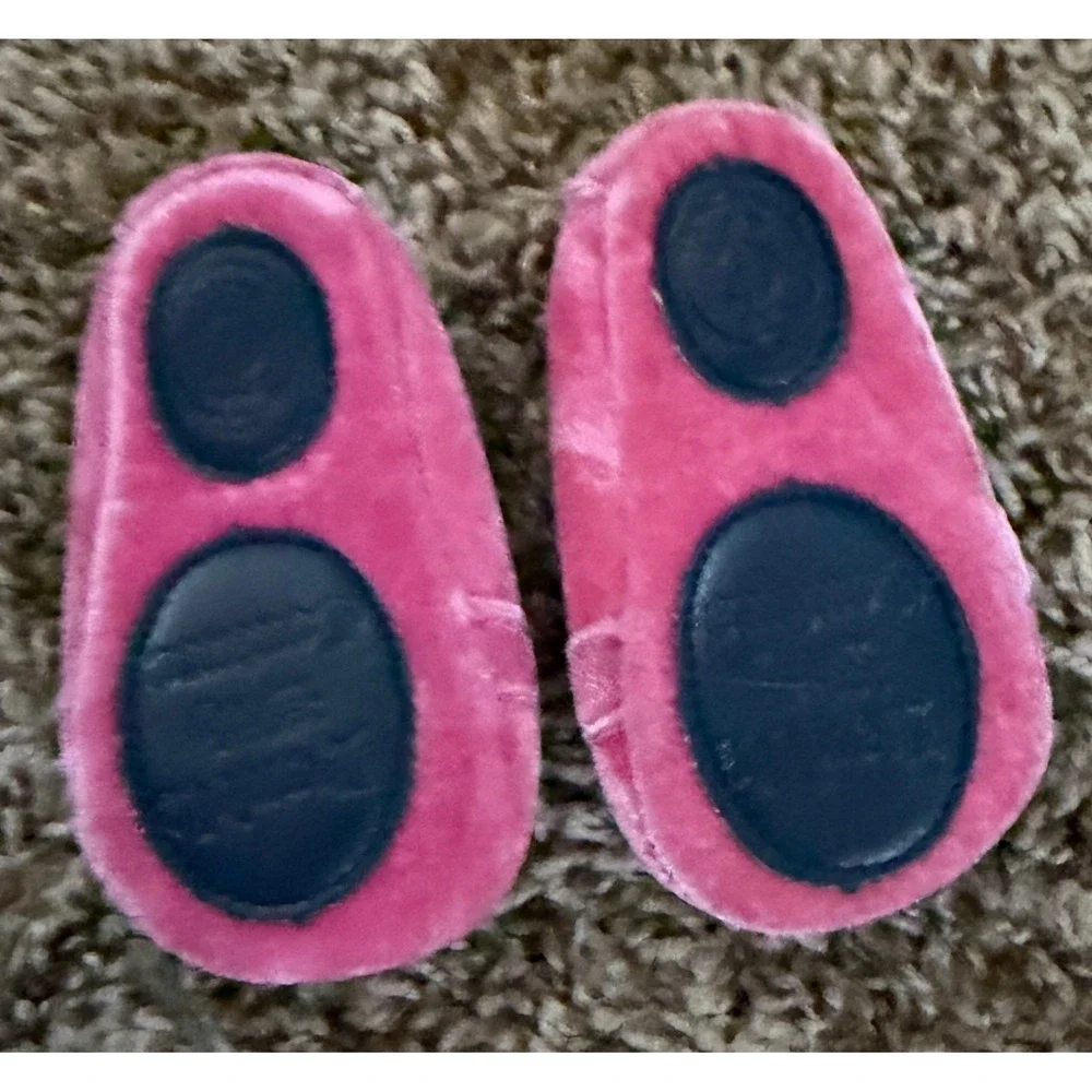 Juicy Couture - Pink Velvet Slip Loafers Baby Shoes Infant Size 2